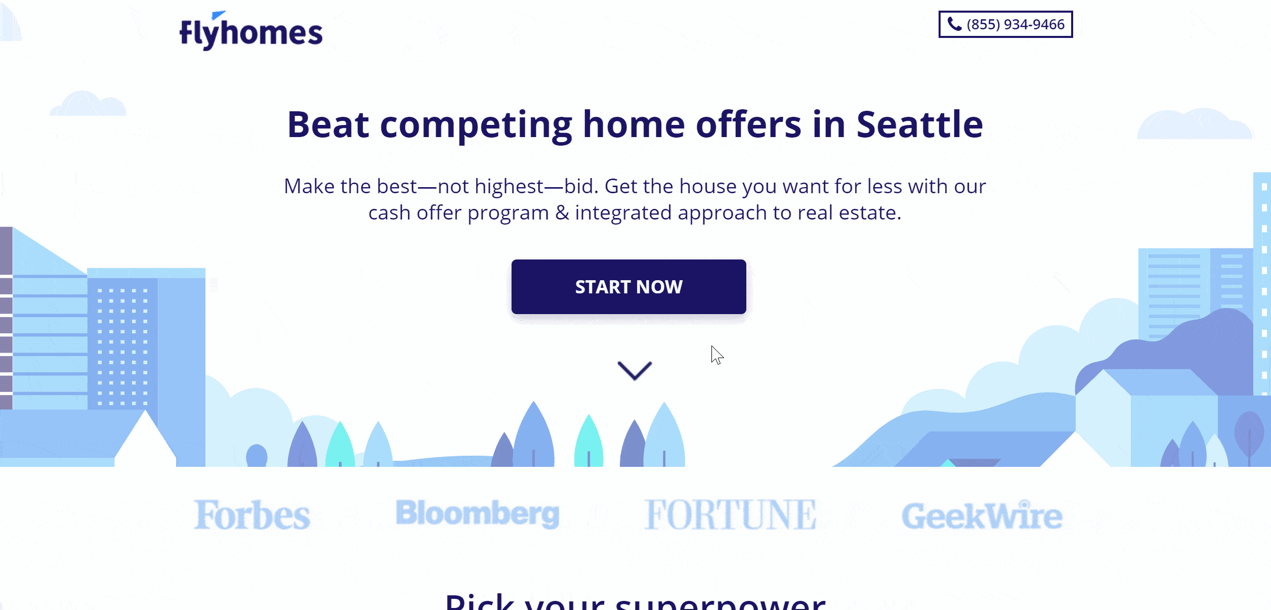 Animation of Flyhomes signup flow