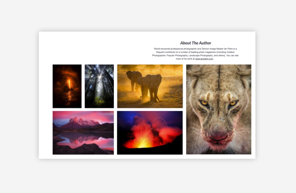 Screenshot of the Outdoor Photography ebook landing page