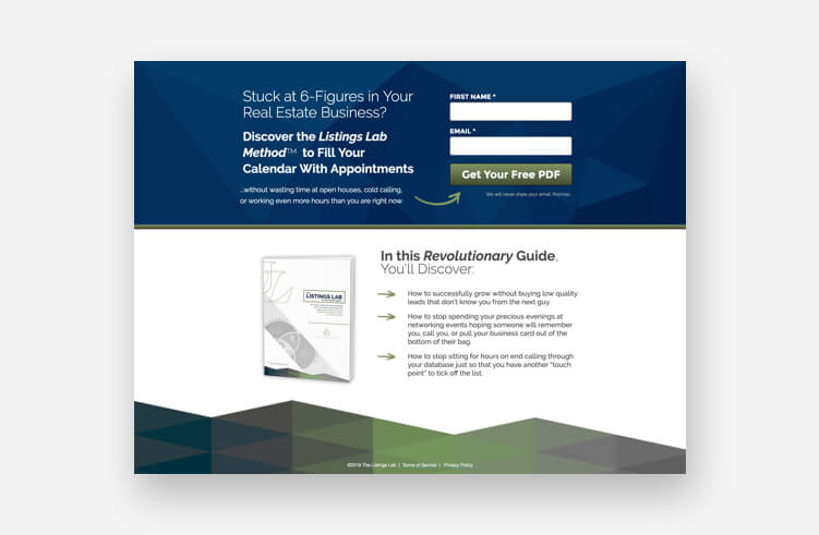 High-Converting Landing Page: The Listings Lab